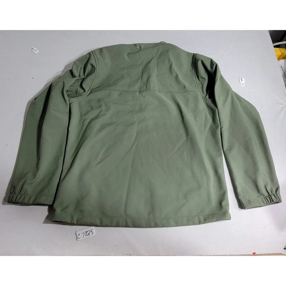 Columbia Mens Ascender Softshell Jacket Sage Green Fleece Lined Size M Full Zip